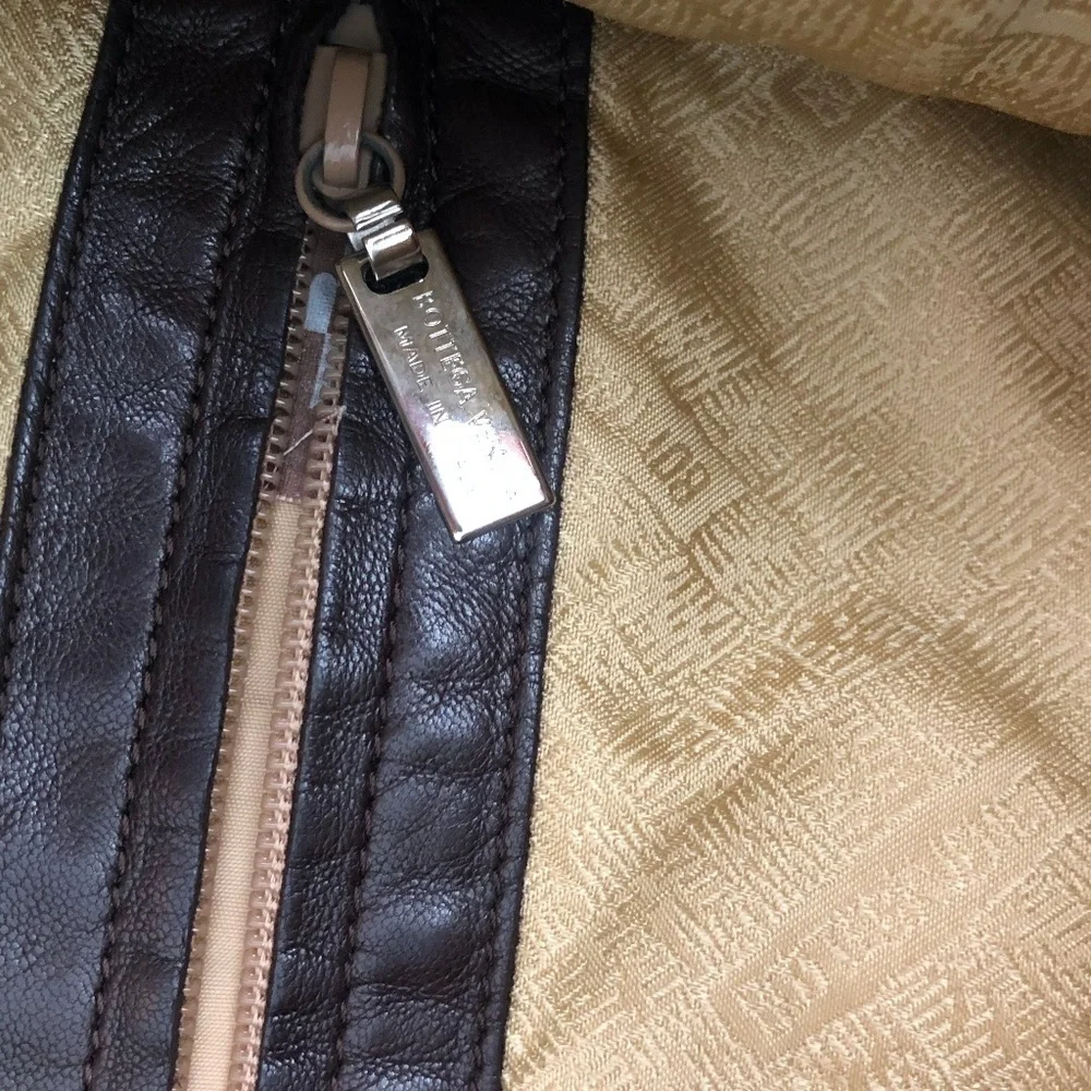 Bottega Veneta Leopard Print Fabric Hobo Bag